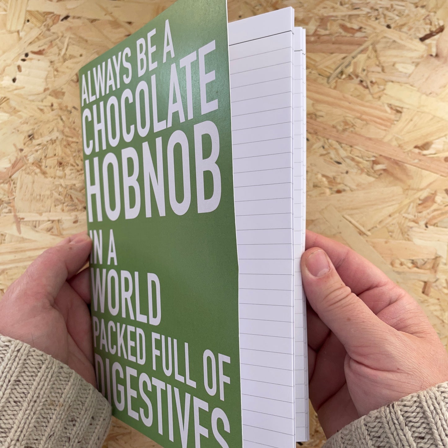 Hobnob notebook gift