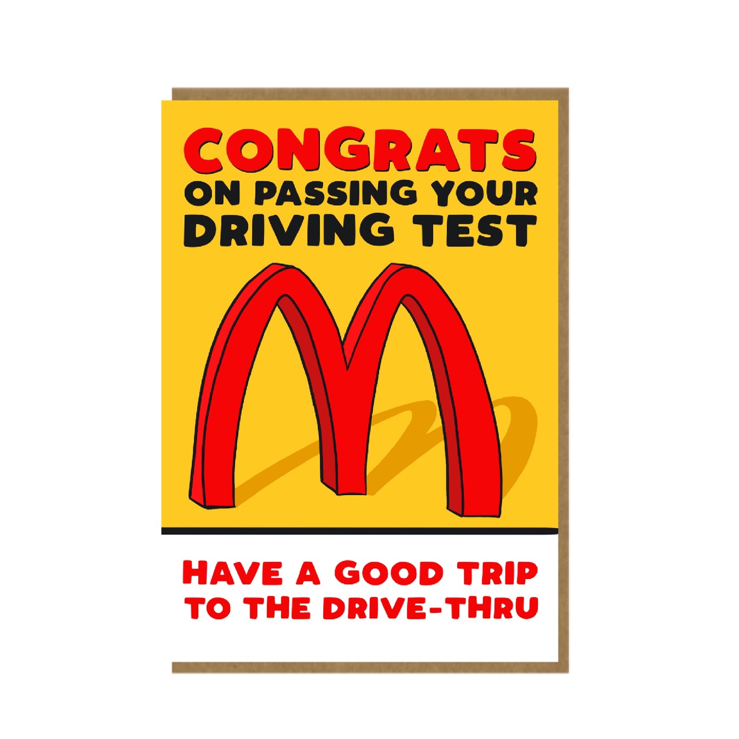 Drive Thru - driving test congratulations card