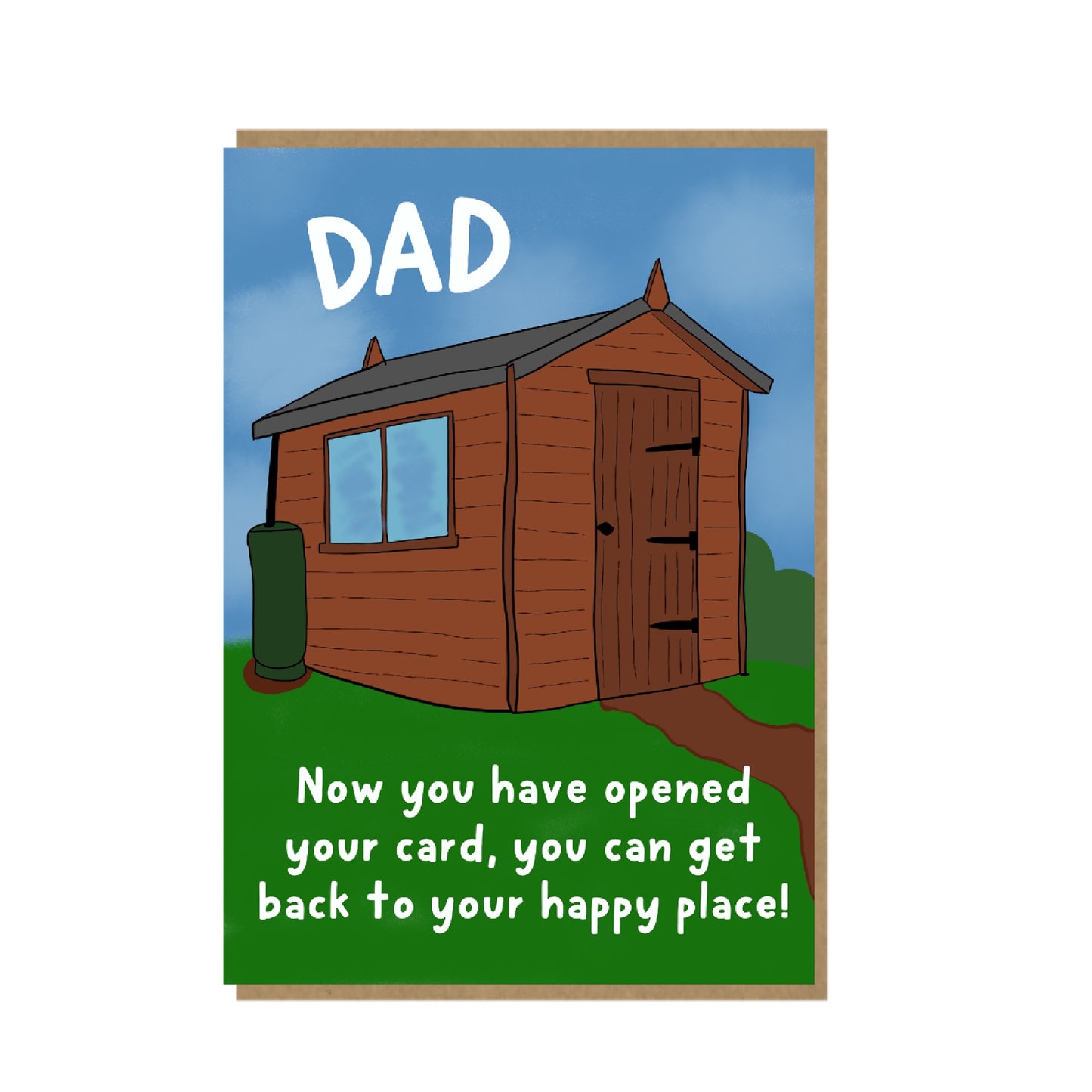Dad's Shed - funny birthday card for Dad