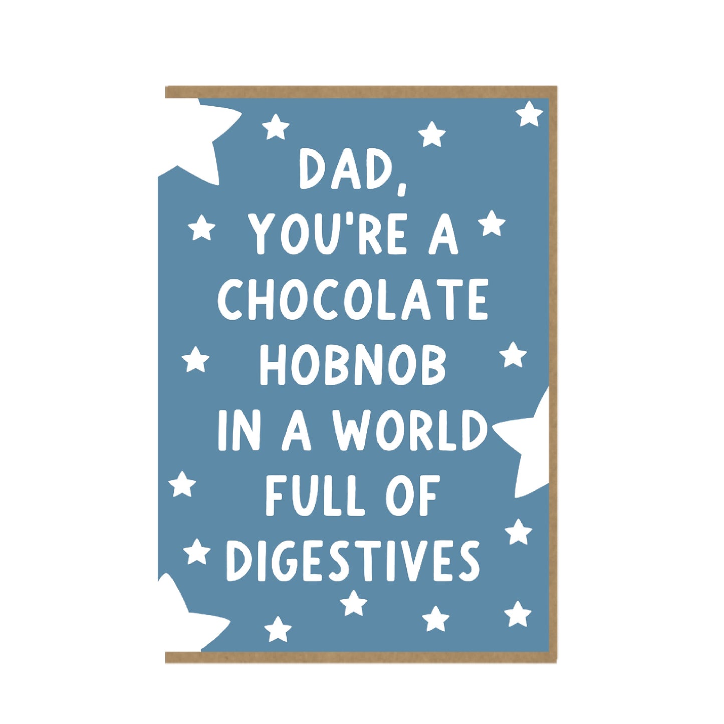 Dad Hobnob - funny birthday card for Dad