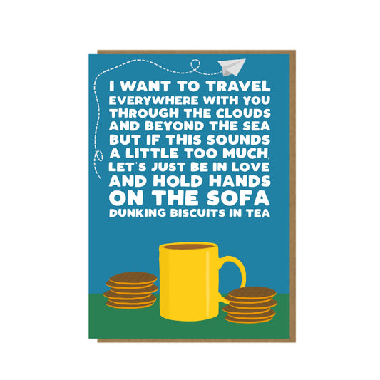 Dunking Biscuits - anniversary card