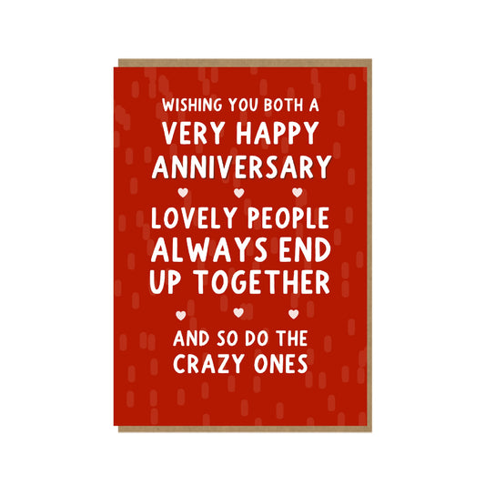 Crazy People - funny anniversary card