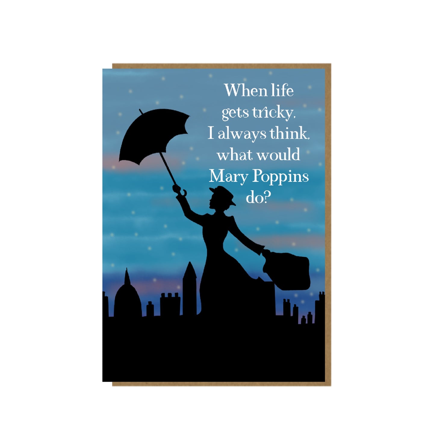 Mary Poppins - funny thinking of you card