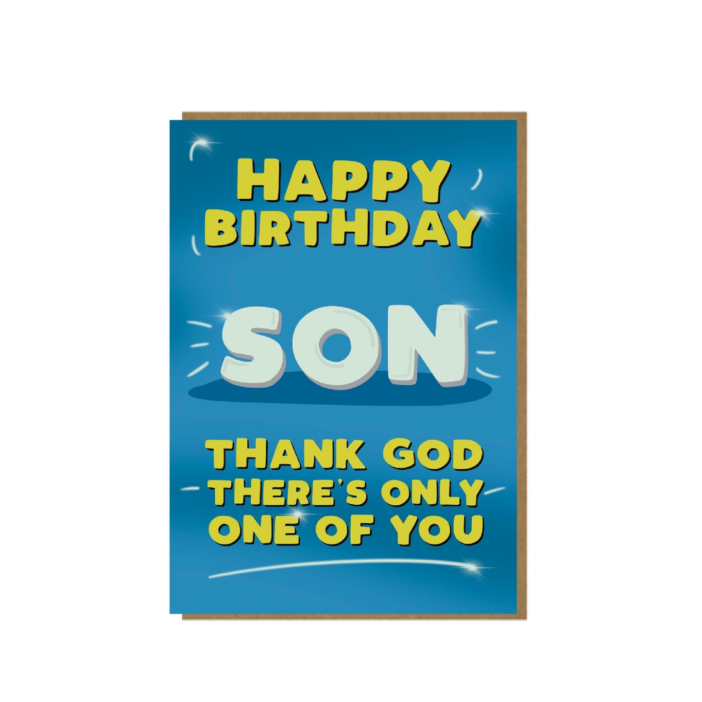 Son - funny birthday card for son