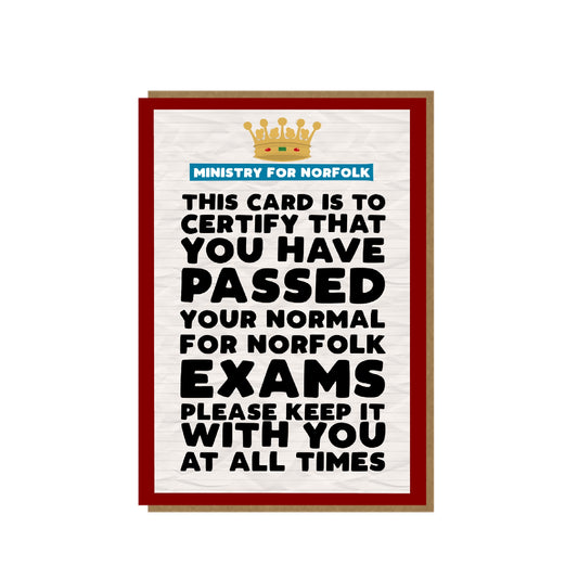 Normal for Norfolk - funny Norfolk birthday card