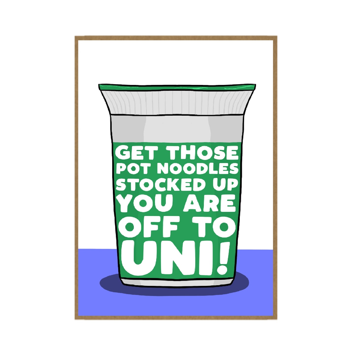 Pot Noodle - congratulations on going to university card