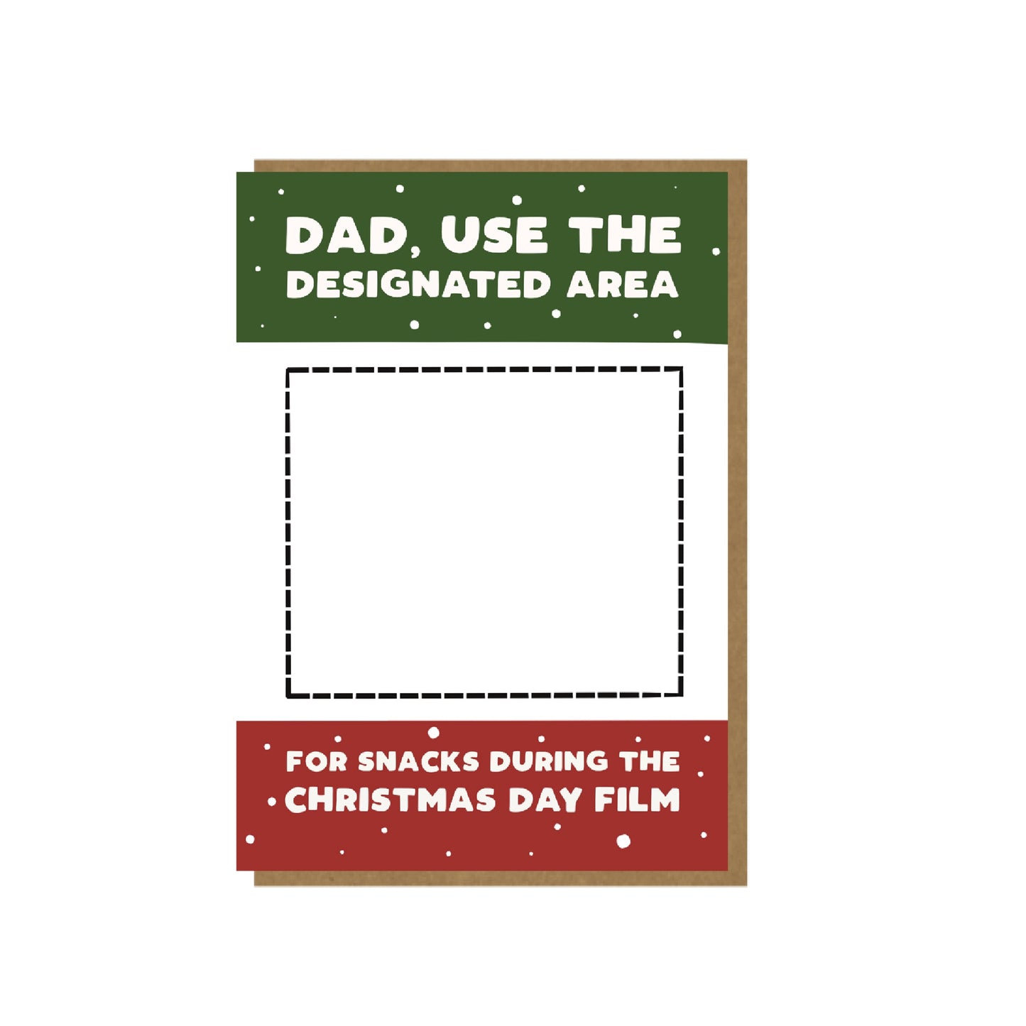 Dad's Snack Plate - funny Christmas card for Dad