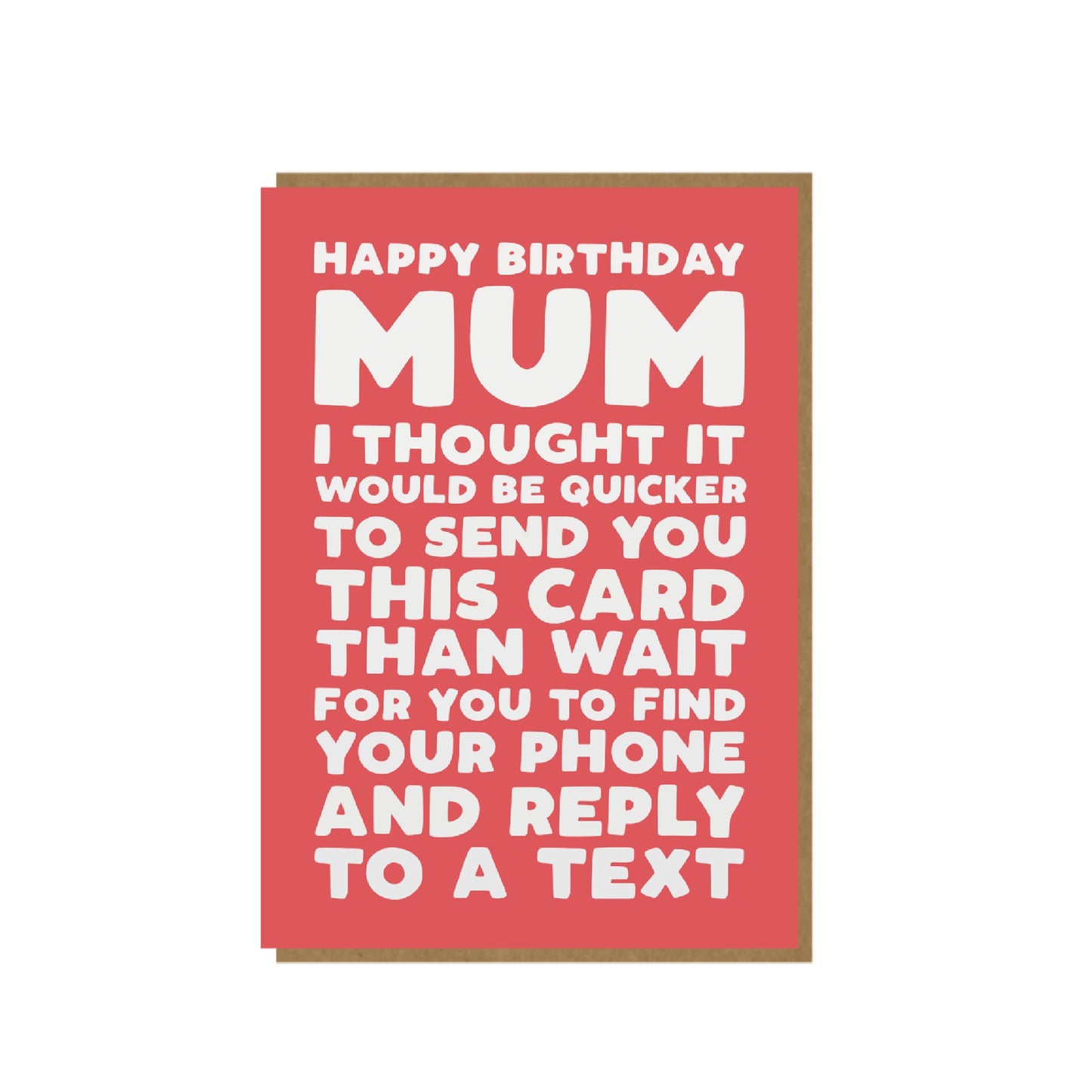 Text - funny birthday card for Mum