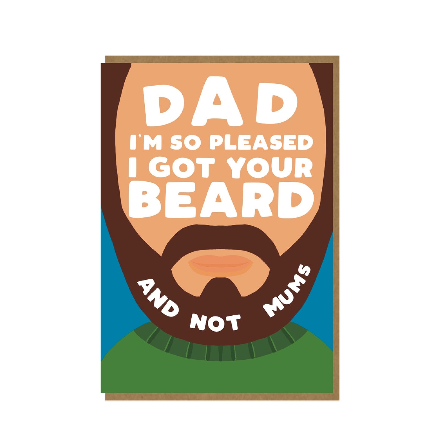 Dads Beard - funny birthday card for Dad
