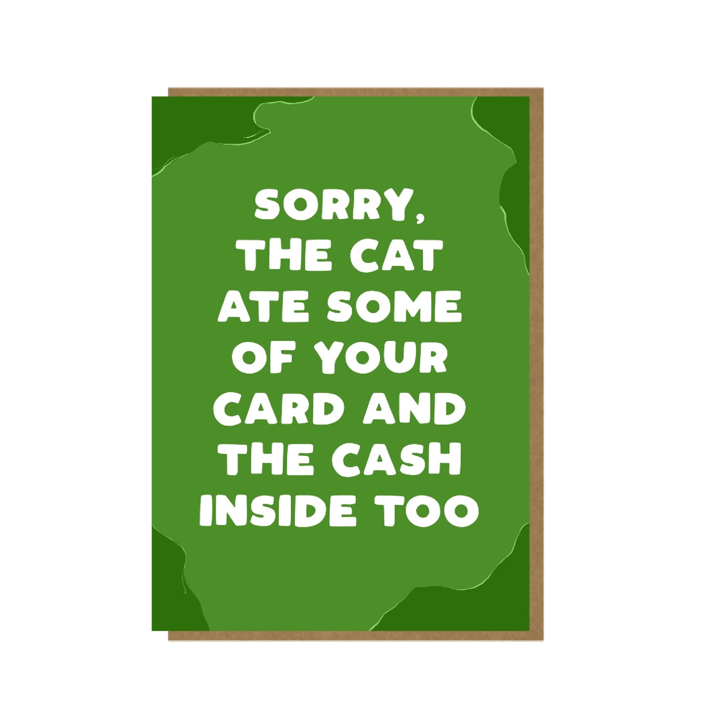Cat Ate - funny birthday card for cat lover