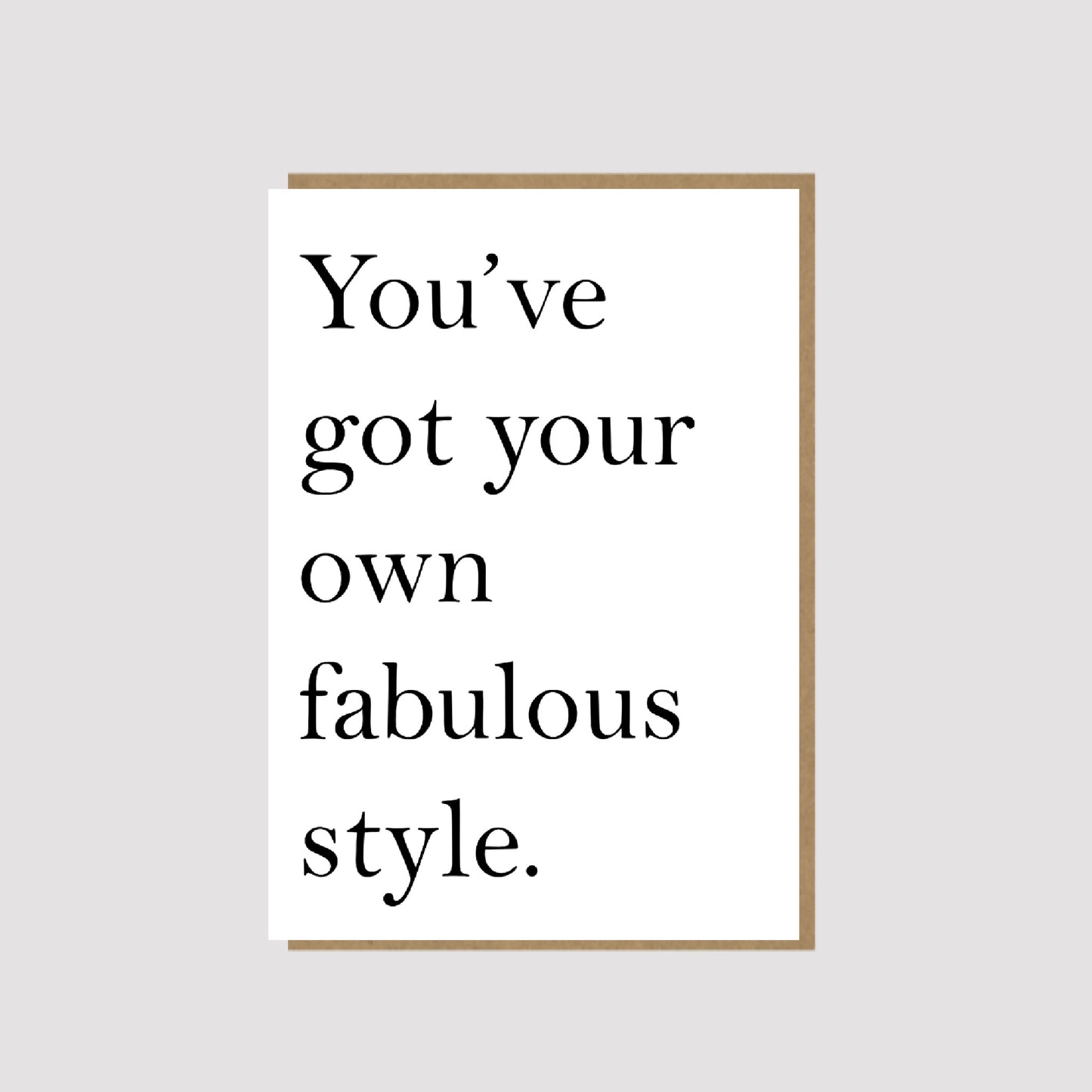Fabulous Style - thinking of you card