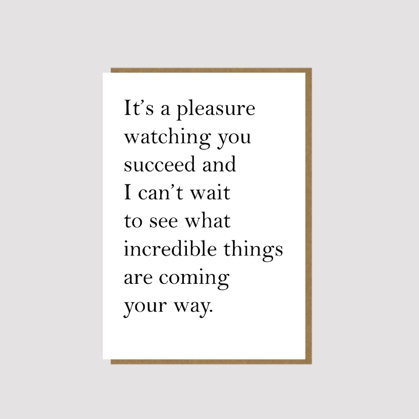 It’s a Pleasure - thinking of you card