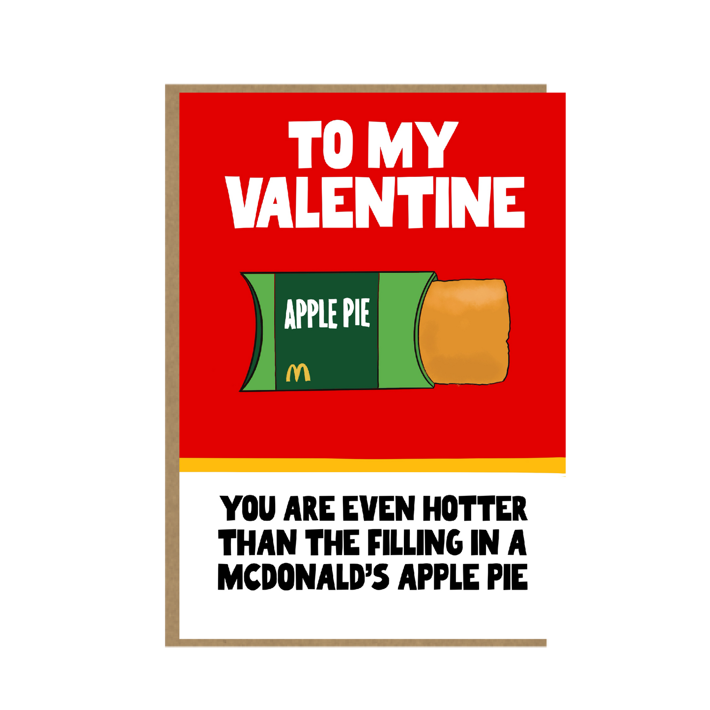 McDonald’s apple pie funny Valentine's card