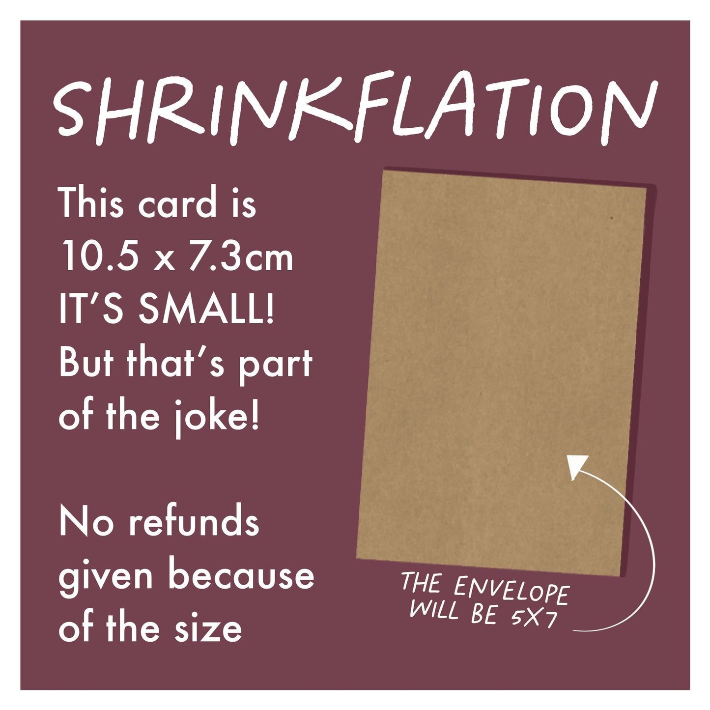 Shrinkflation - funny birthday card