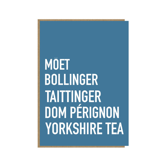 Yorkshire Tea - Champagne Card - Funny Card