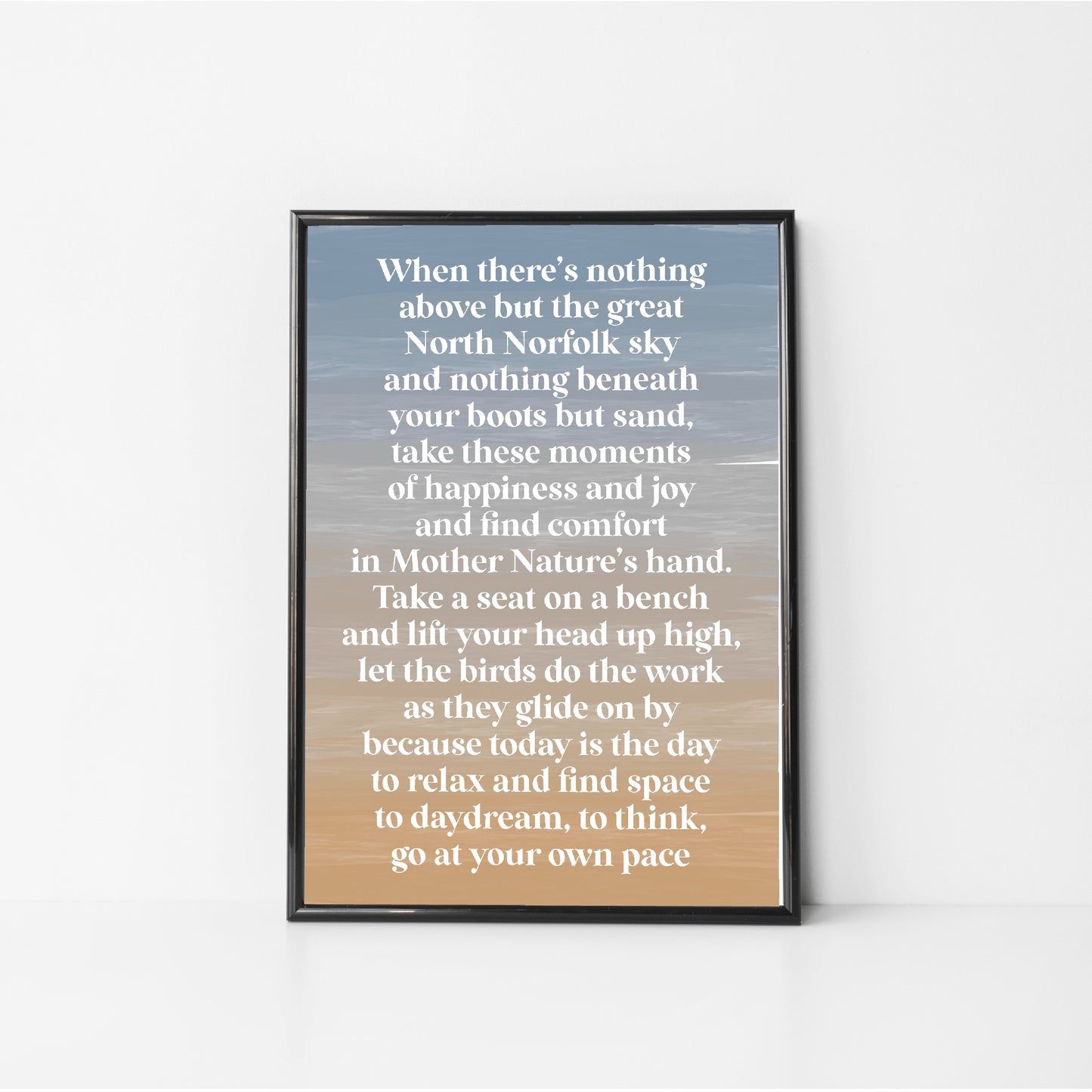 Norfolk poem wall art gift