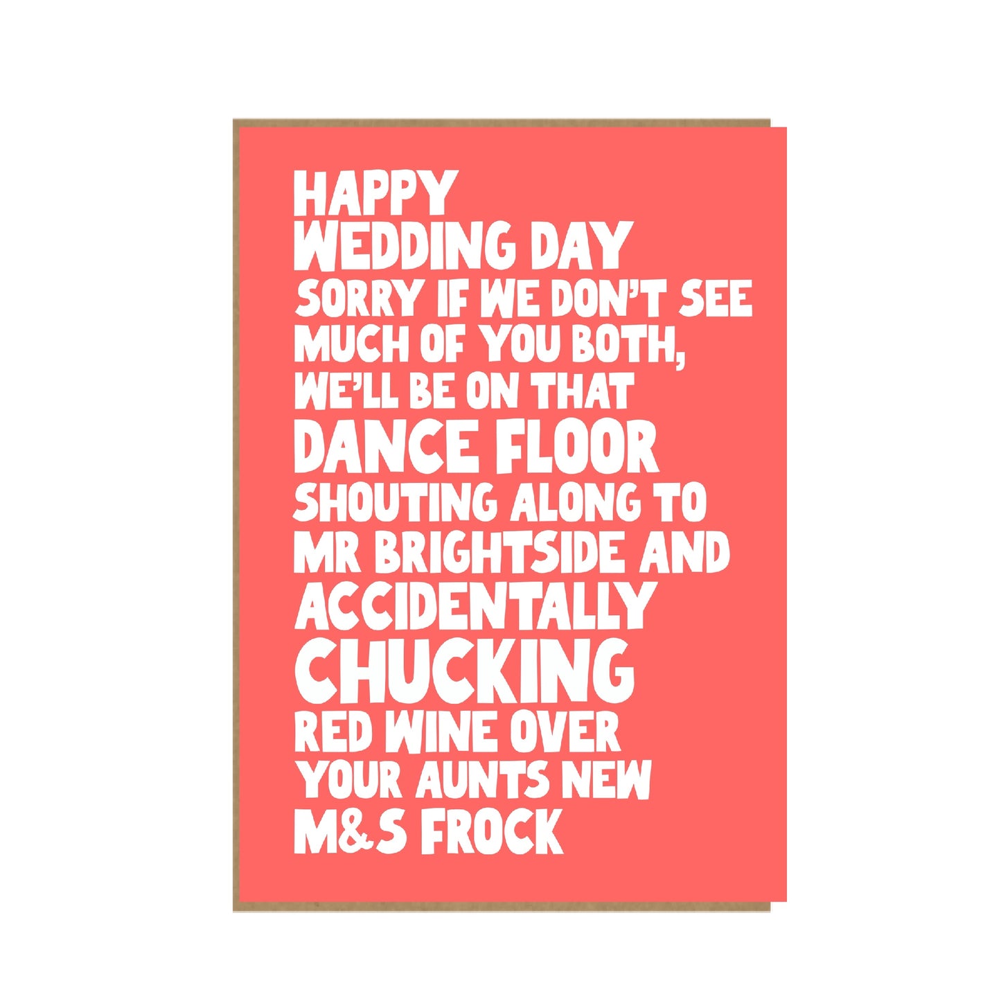 Mr Brightside Wedding Card