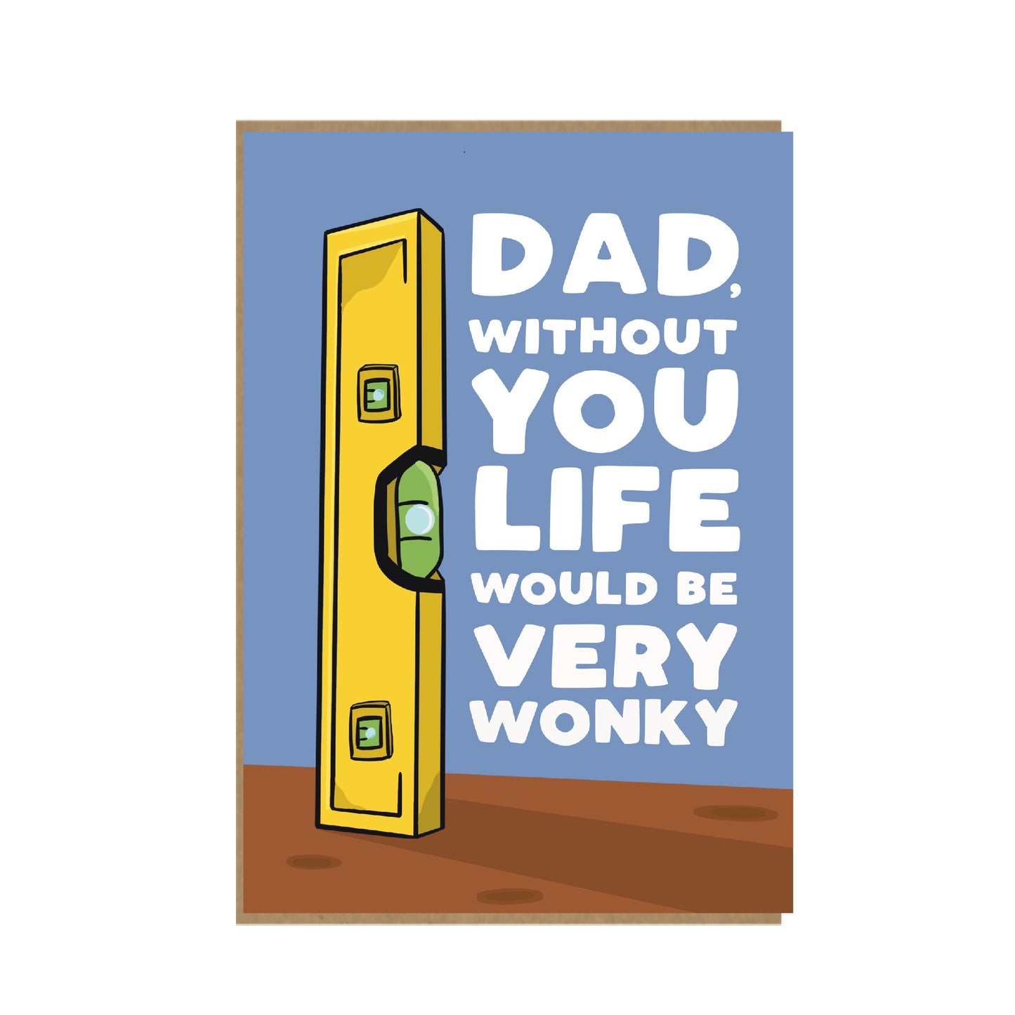 Wonky - funny birthday card for Dad