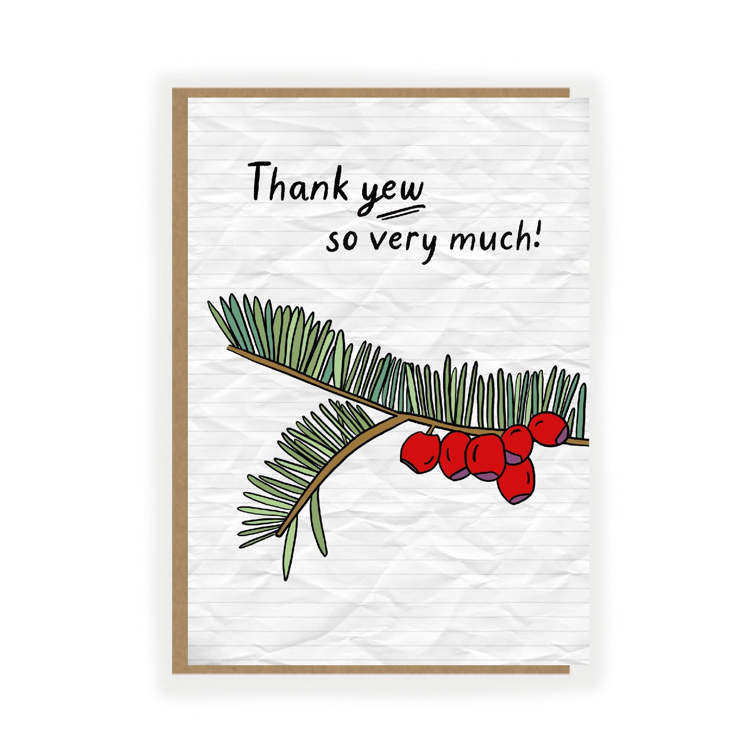 Thank you Card - funny thank yew card for Gardeners