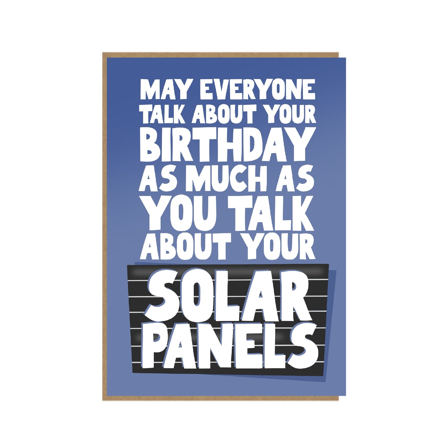 Solar Panel Birthday Card - Environmentally Friendly - Funny Card