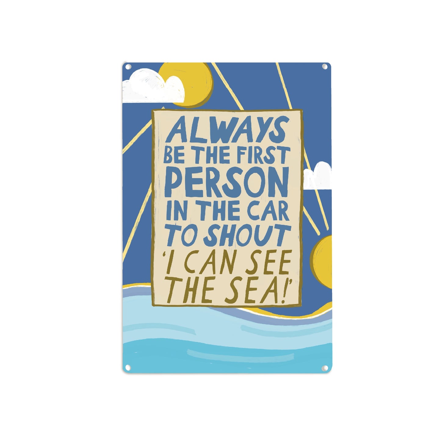 Seaside Print - Funny Metal Vintage Sign