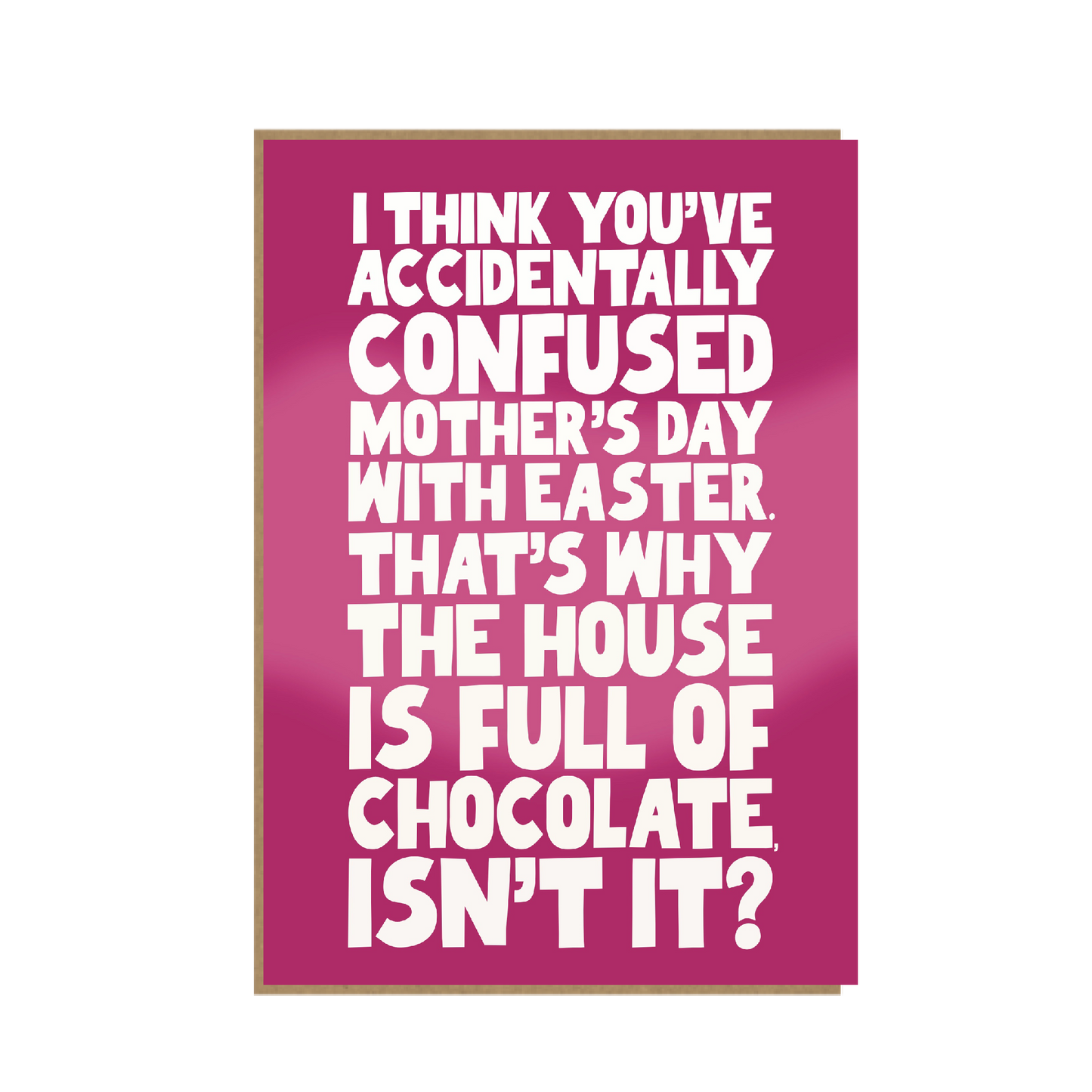 Chocolate - funny Mother's Day card