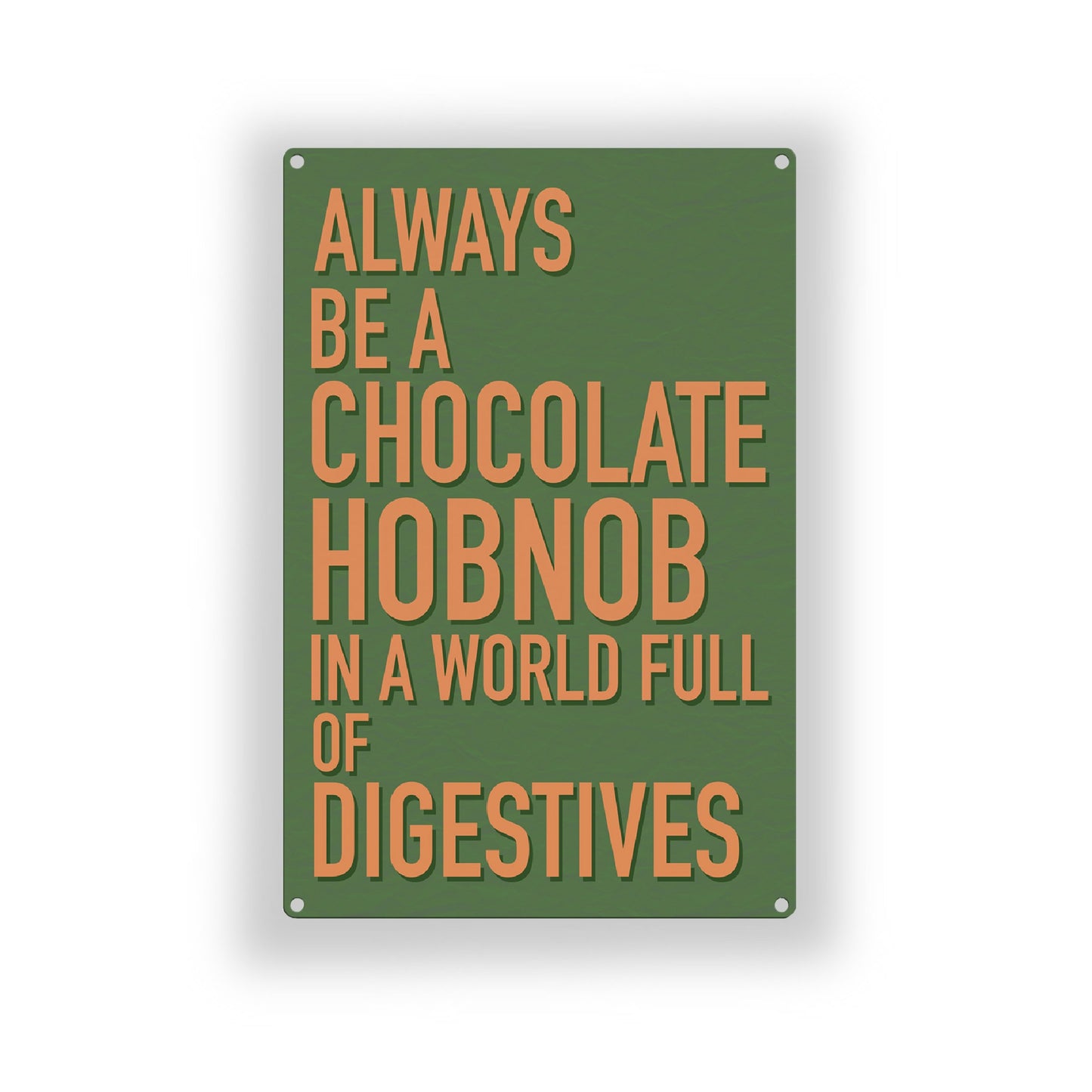 Hobnob Metal Wall Sign - Funny Wall Sign