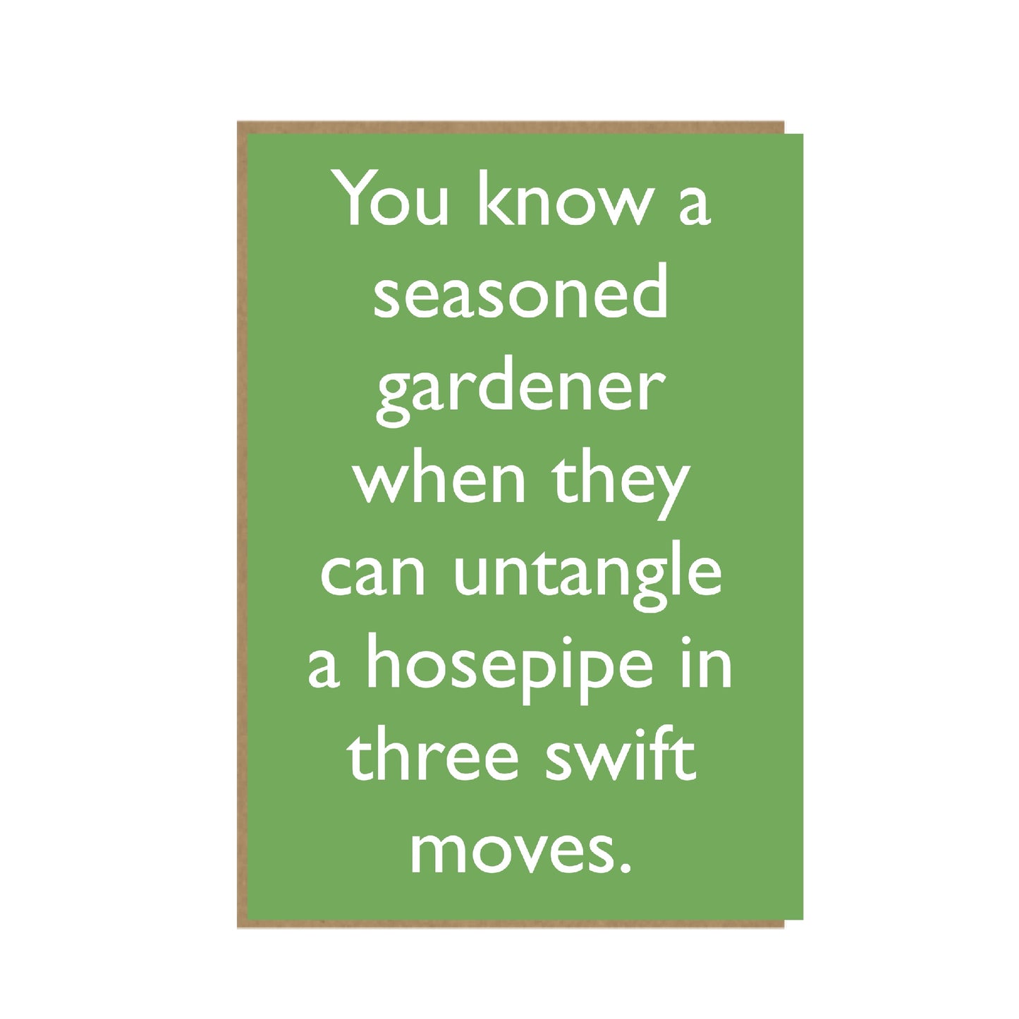 Hosepipe - funny card for gardener