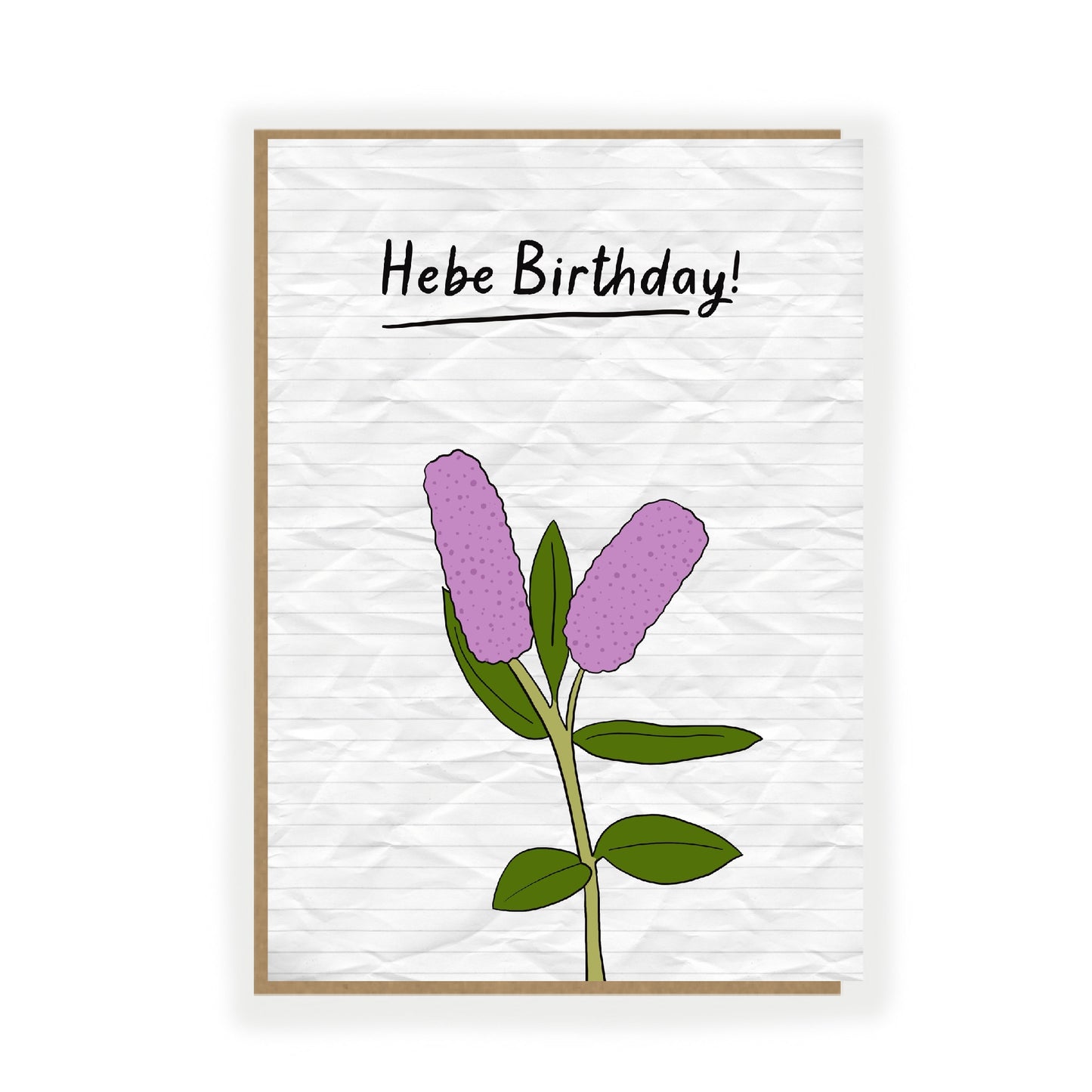 Hebe Birthday Card - Friendship Card - funny Card for Gardeners