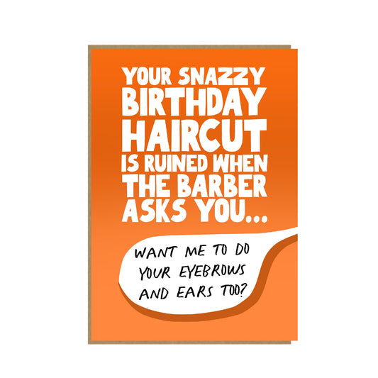 Hairy Ears Card- Funny Birthday card for Him
