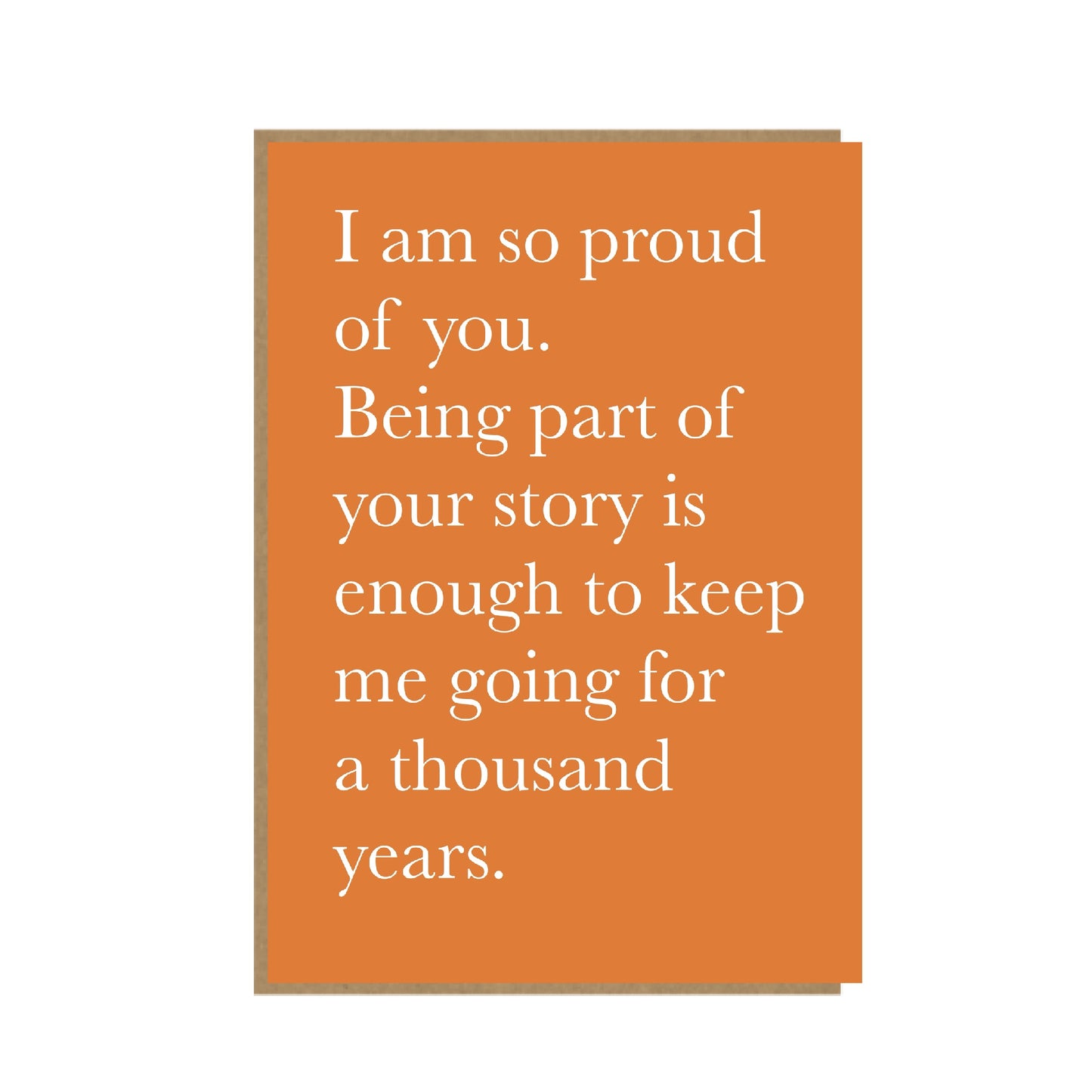 So proud of you - sentimental card - typography card