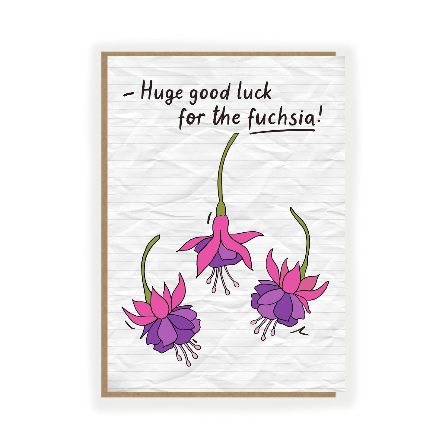 Good Luck for the Fuchsia - funny Card for Gardeners