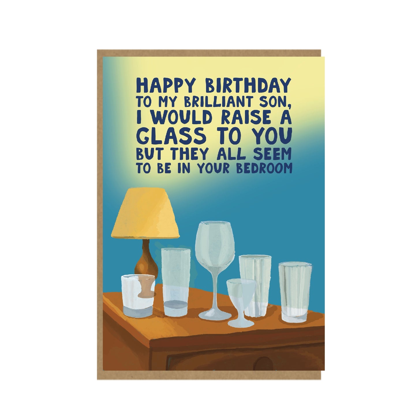 Son Birthday Card - Funny Glasses Card