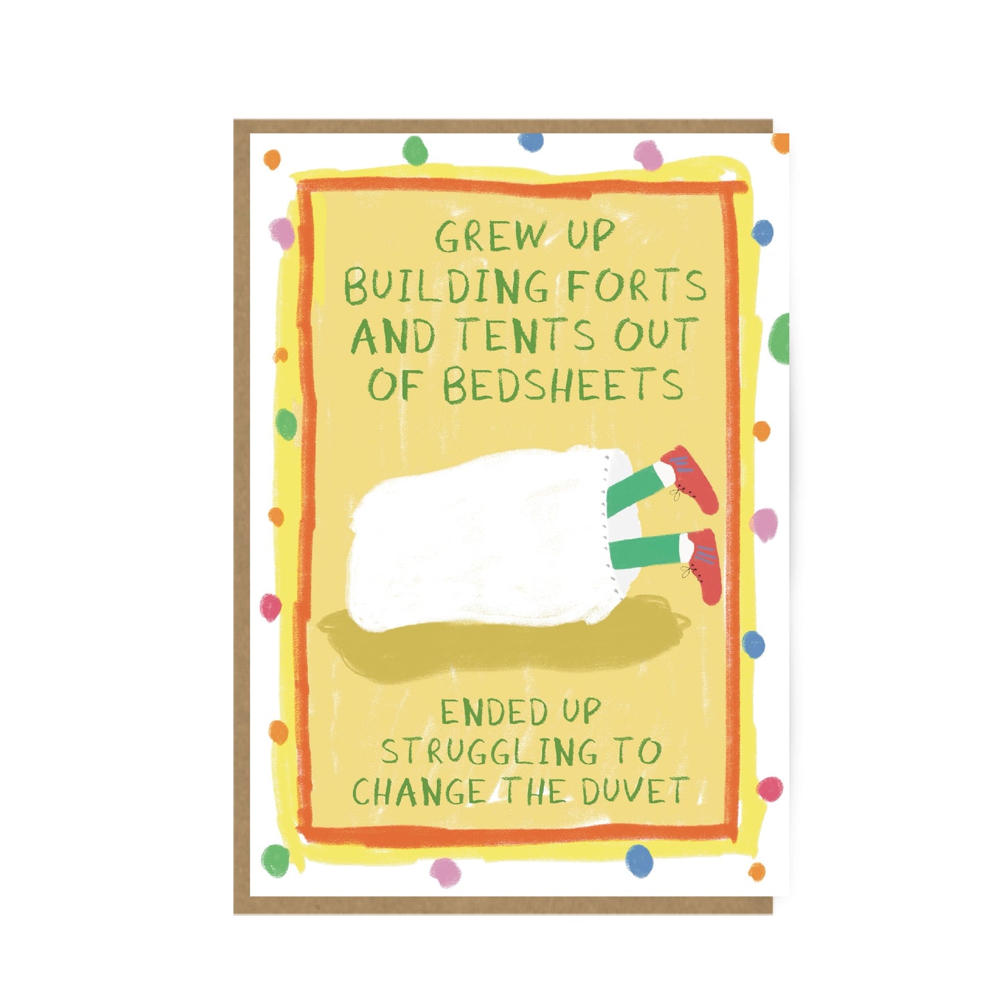 Bedsheet Card - Funny Duvet Changing Card - Nostalgic Card