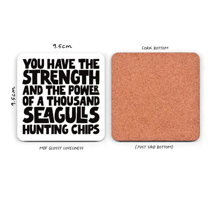 Funny Seagull Coaster - Funny Positive Quote