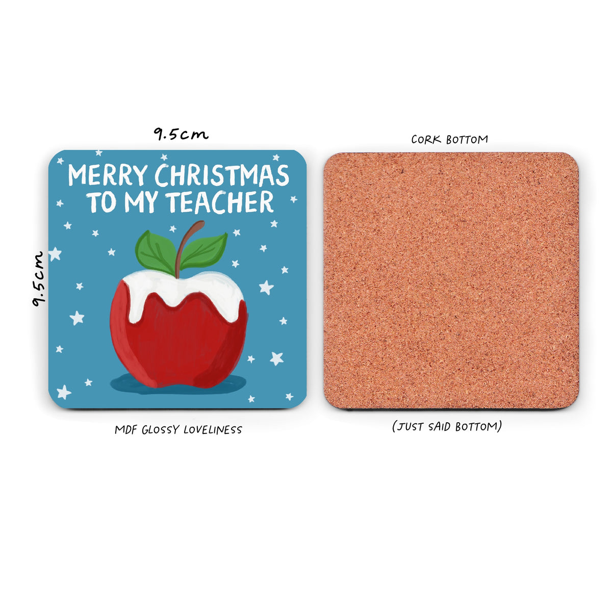 Funny Drinks Coaster - Christmas Thank you teacher Coaster