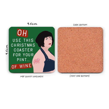Funny Drinks Coaster - Christmas Nessa Coaster - Gavin and Stacey