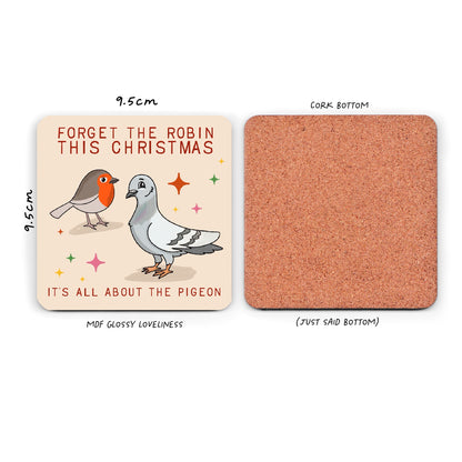 Funny Drinks Coaster - Pigeon - Funny Christmas Coaster