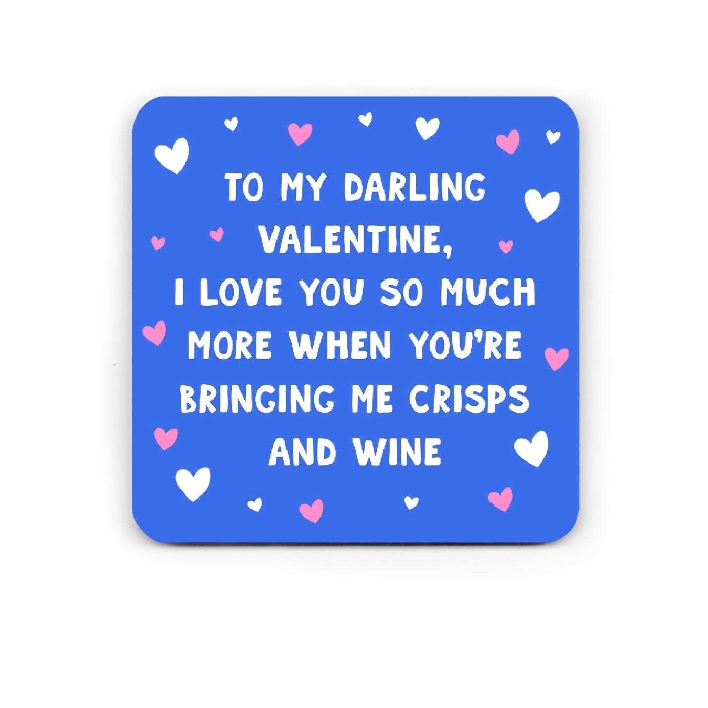 Funny Drinks Coaster - Crisps and Wine - Valentine's Gift