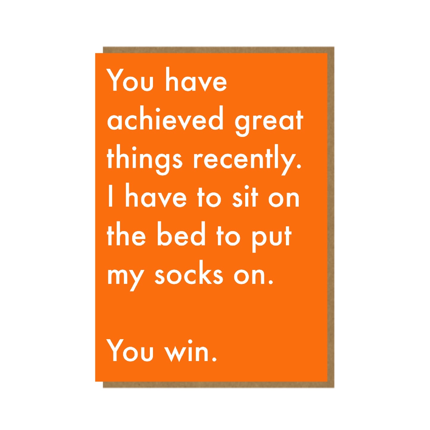 Socks - well done card