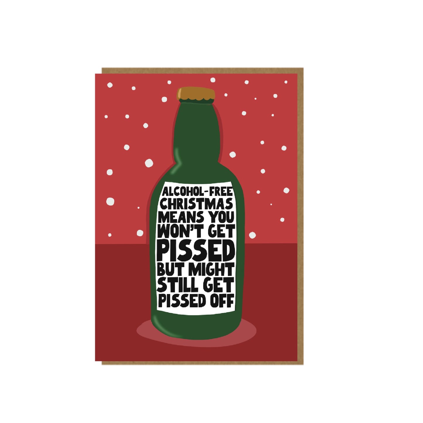 Alcohol Free - funny Christmas card