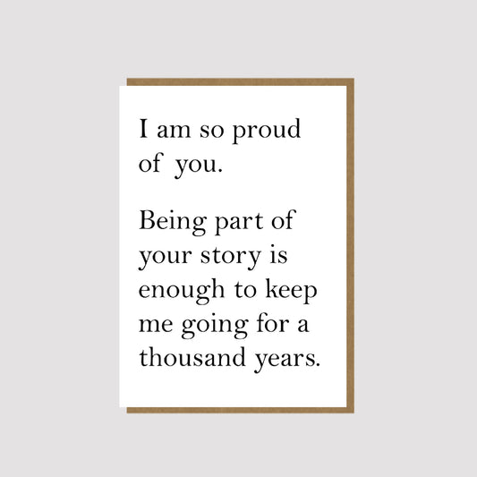 So Proud - thinking of you card