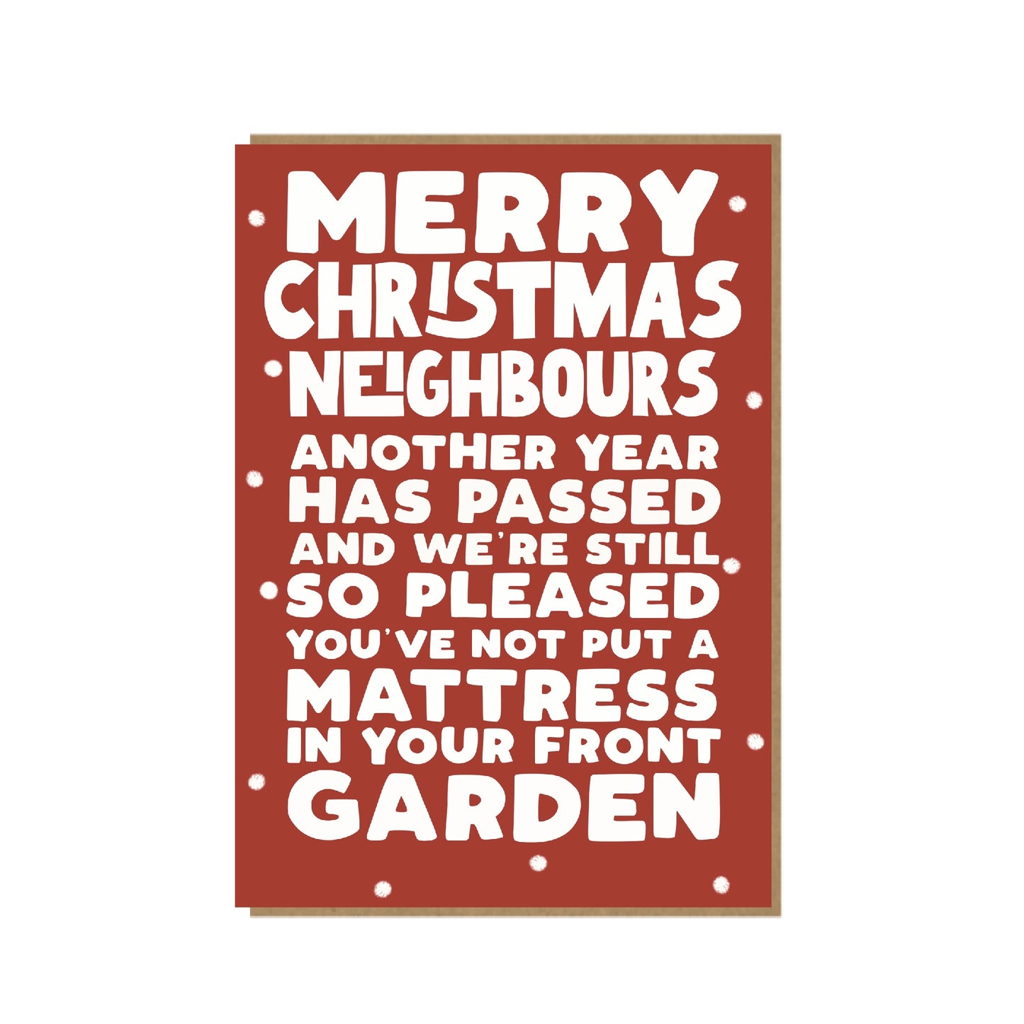 The Neighbours - funny Christmas card for next door