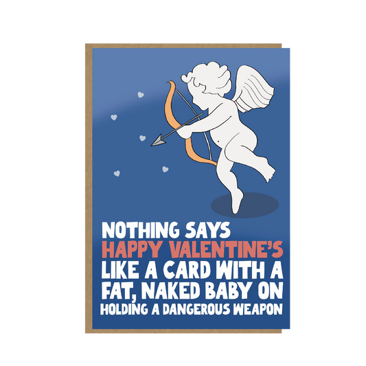 Fat, Naked Baby Card