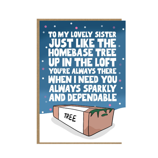 Sister Christmas Card - Funny Card