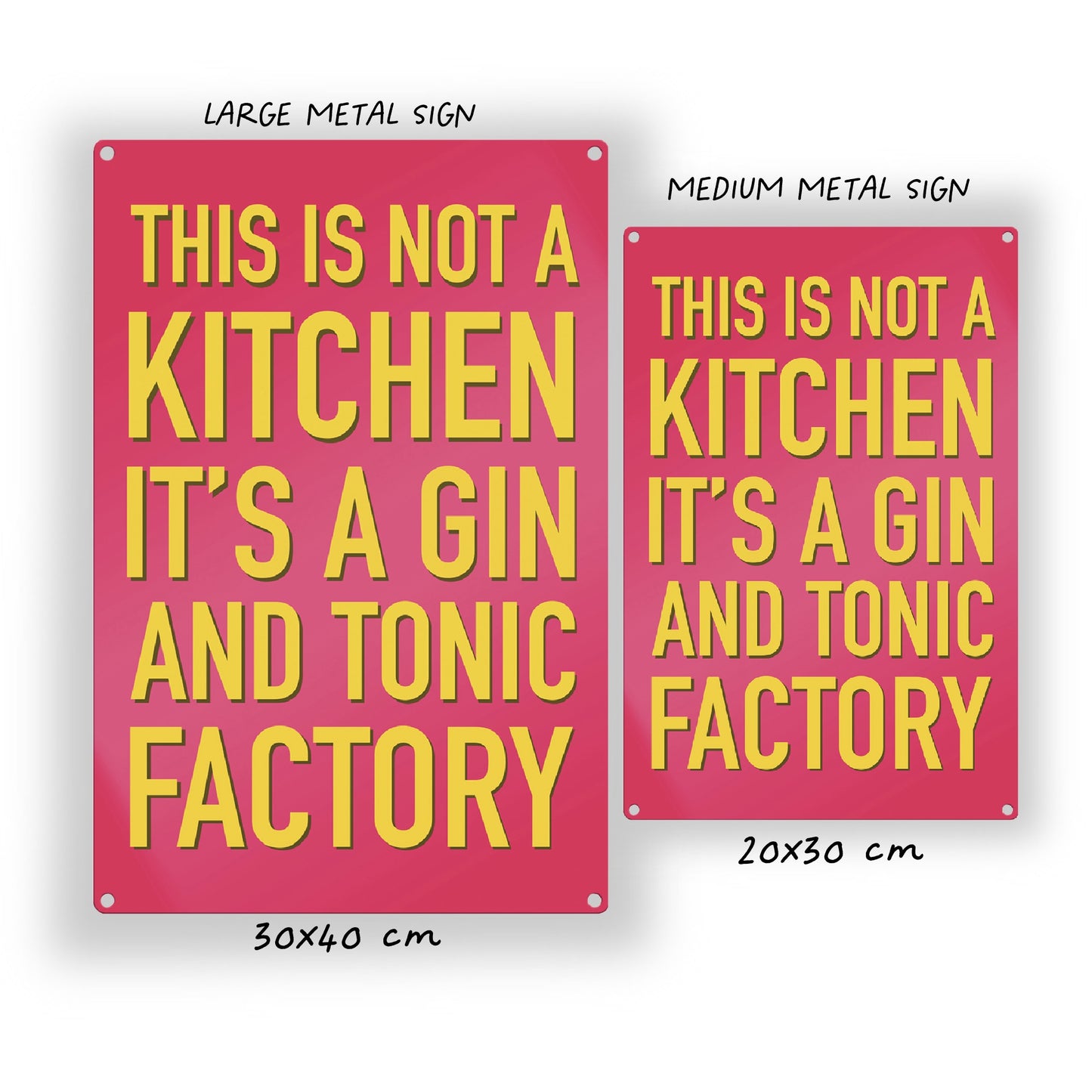 Gin and Tonic Factory Metal Wall Sign