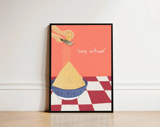 Parmesan Cheese - Pasta Print - Kitchen Print - Funny Print