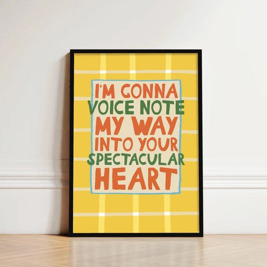 Voice Note Print - Funny Print - Vibrant Summertime Print