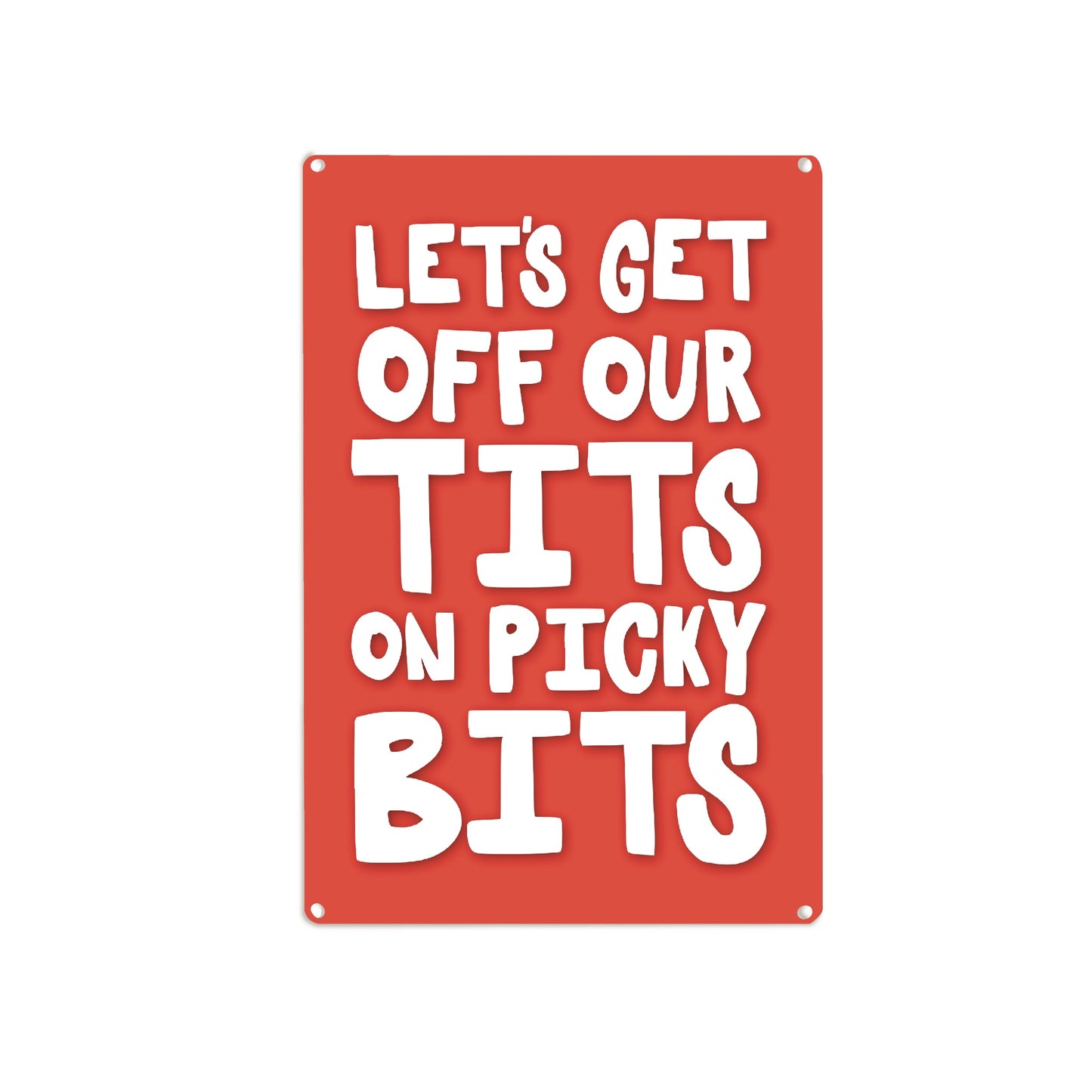 Picky Bits Print - Funny Metal Vintage Sign