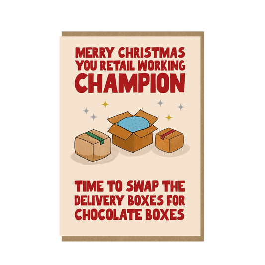 Funny Christmas Card -  Shop Worker Christmas Card - Retail Worker Christmas Card
